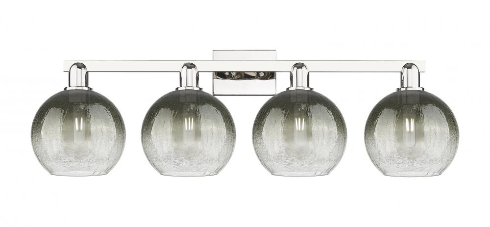 Brookhaven Globe - 4 Light - 36 inch - Polished Nickel - Bath Vanity Light