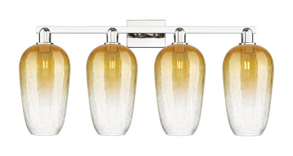 Brookhaven Flute - 4 Light - 36 inch - Polished Nickel - Bath Vanity Light