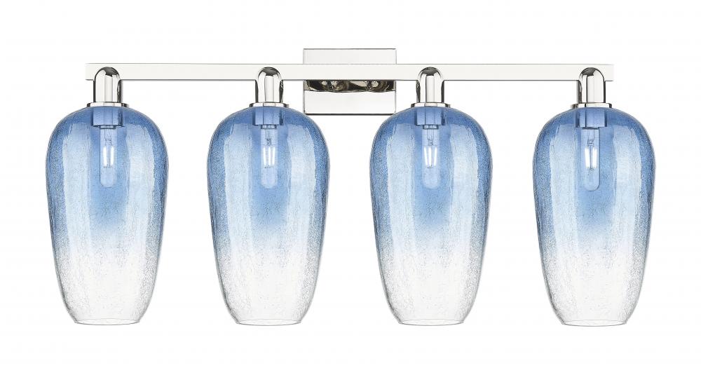 Brookhaven Flute - 4 Light - 36 inch - Polished Nickel - Bath Vanity Light