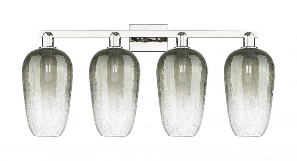 Brookhaven Flute - 4 Light - 36 inch - Polished Nickel - Bath Vanity Light