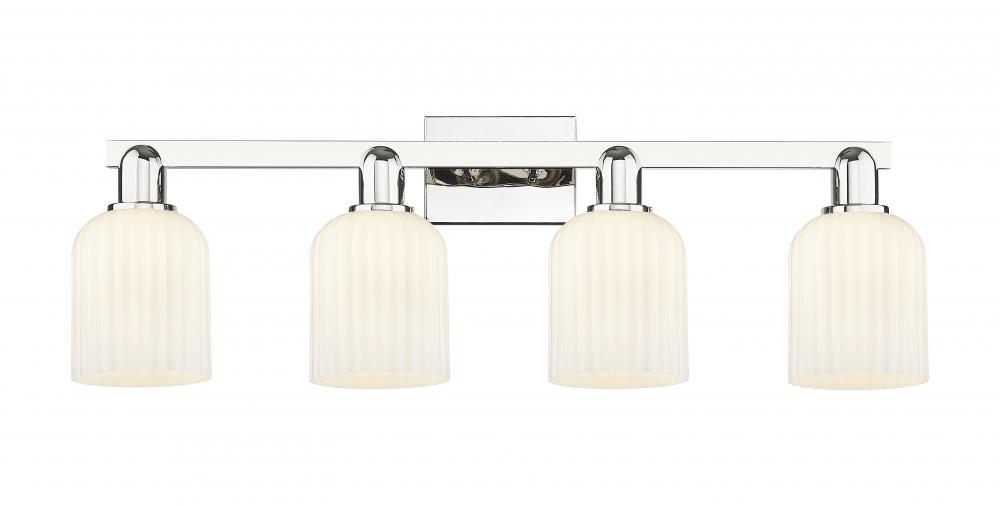 Bridal Veil - 4 Light - 36 inch - Polished Nickel - Bath Vanity Light