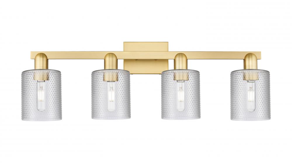 Cobbleskill - 4 Light - 32 inch - Satin Gold - Bath Vanity Light