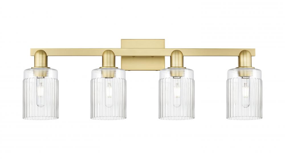 Hadley - 4 Light - 32 inch - Satin Gold - Bath Vanity Light