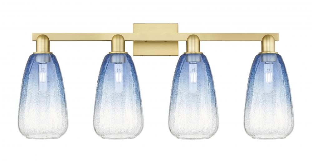 Brookhaven Almond - 4 Light - 36 inch - Satin Gold - Bath Vanity Light