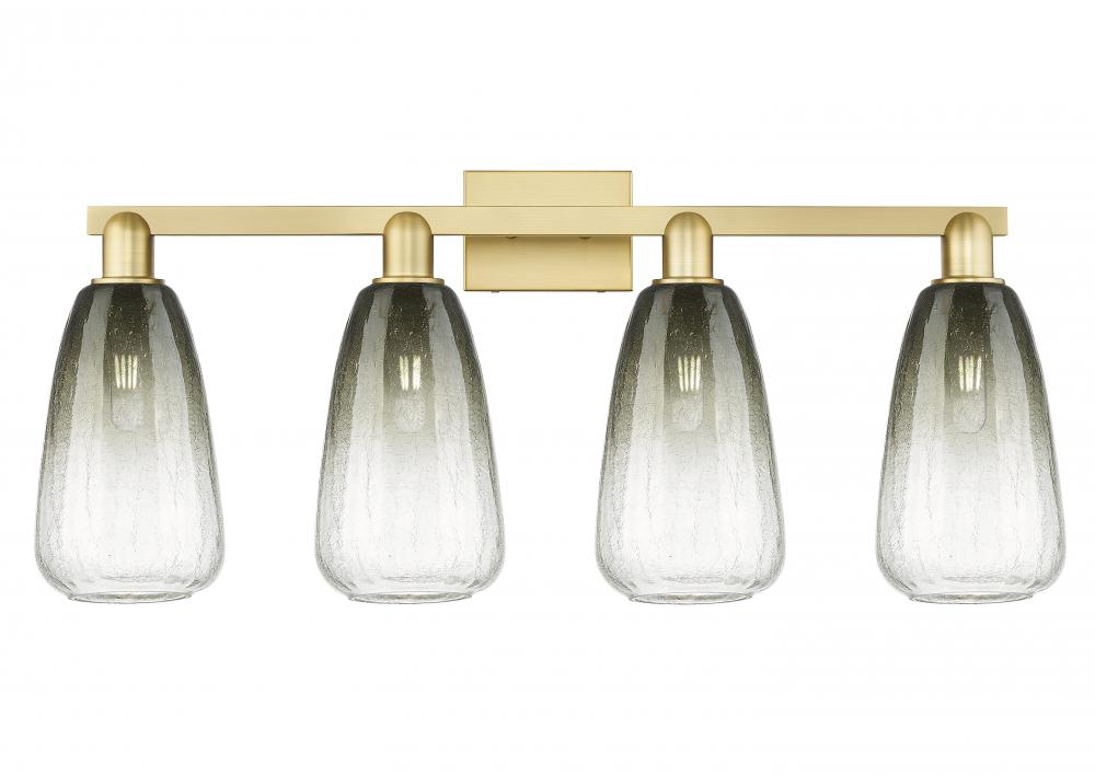 Brookhaven Almond - 4 Light - 36 inch - Satin Gold - Bath Vanity Light