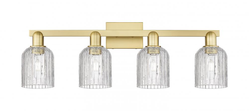 Bridal Veil - 4 Light - 36 inch - Satin Gold - Bath Vanity Light