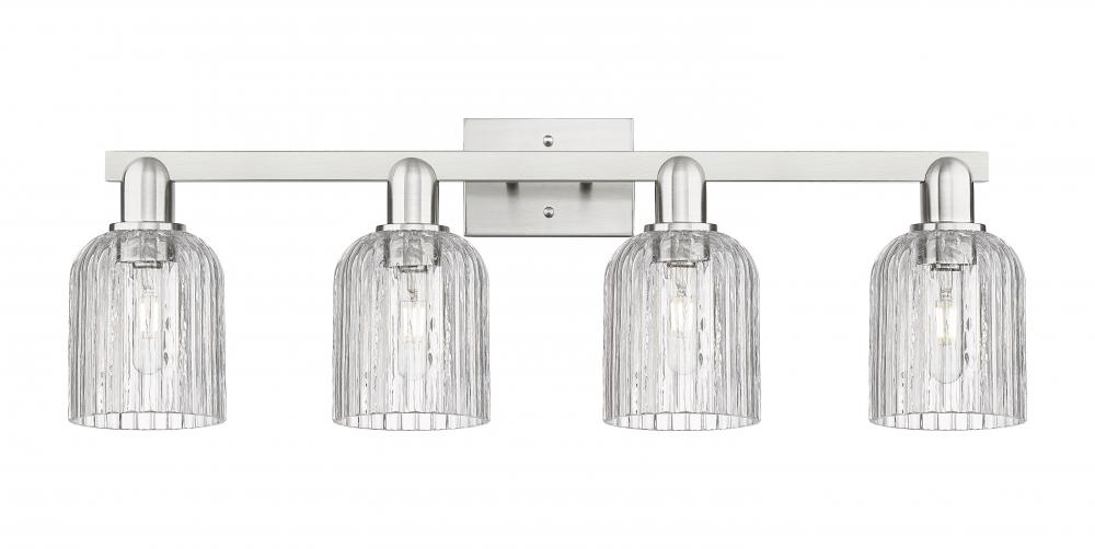 Bridal Veil - 4 Light - 36 inch - Brushed Satin Nickel - Bath Vanity Light
