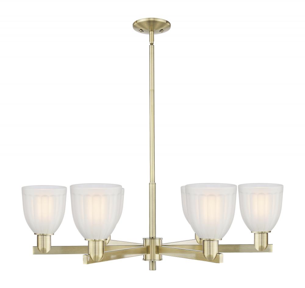 Brookfield - 6 Light - 36 inch - Antique Brass - Stem hung - Chandelier