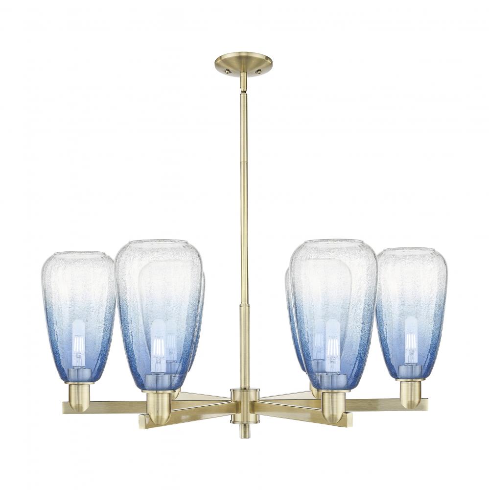 Brookhaven Almond - 6 Light - 24 inch - Antique Brass - Chandelier