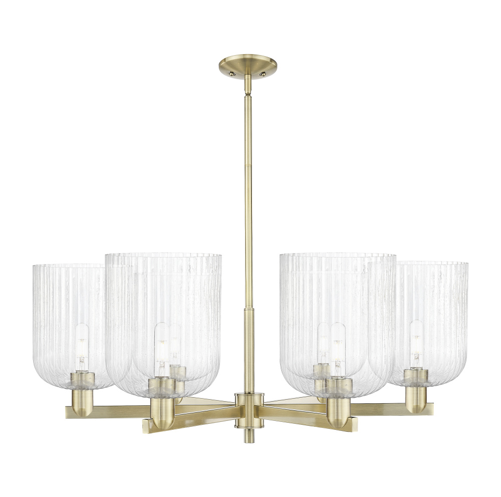 Bridal Veil - 6 Light - 38 inch - Antique Brass - Chandelier