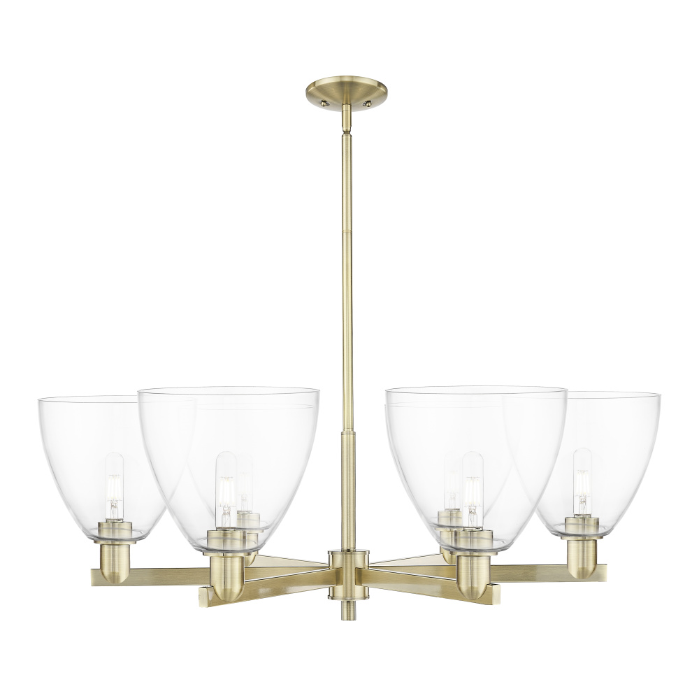 Bristol - 6 Light - 39 inch - Antique Brass - Stem hung - Chandelier