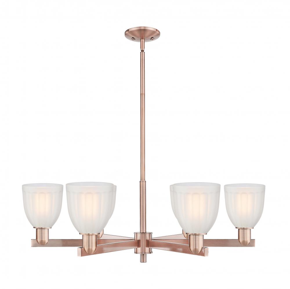 Brookfield - 6 Light - 36 inch - Antique Copper - Stem hung - Chandelier