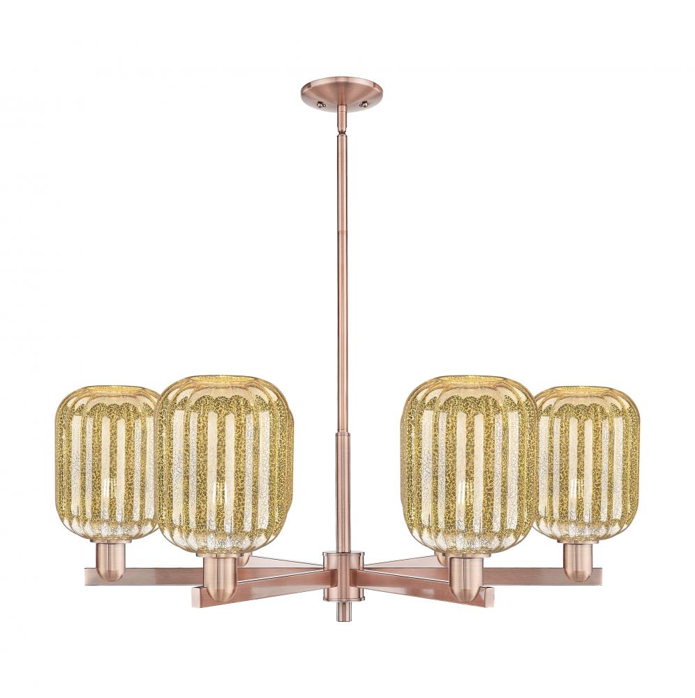 Preston Cylinder - 6 Light - 24 inch - Antique Copper - Chandelier