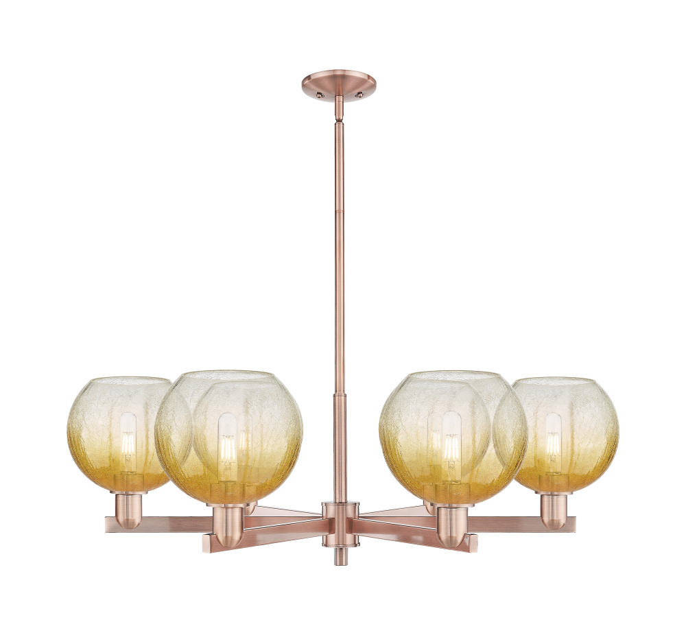 Brookhaven Globe - 6 Light - 24 inch - Antique Copper - Chandelier