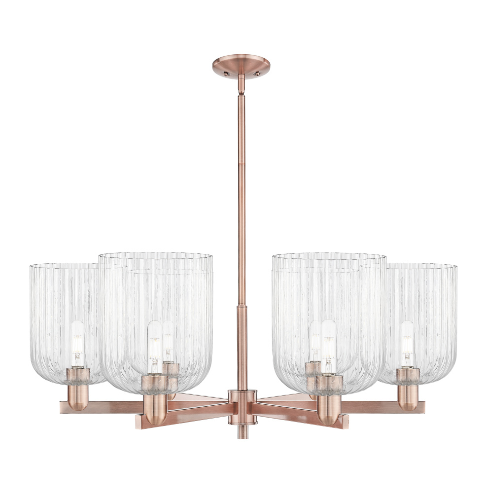 Bridal Veil - 6 Light - 38 inch - Antique Copper - Chandelier