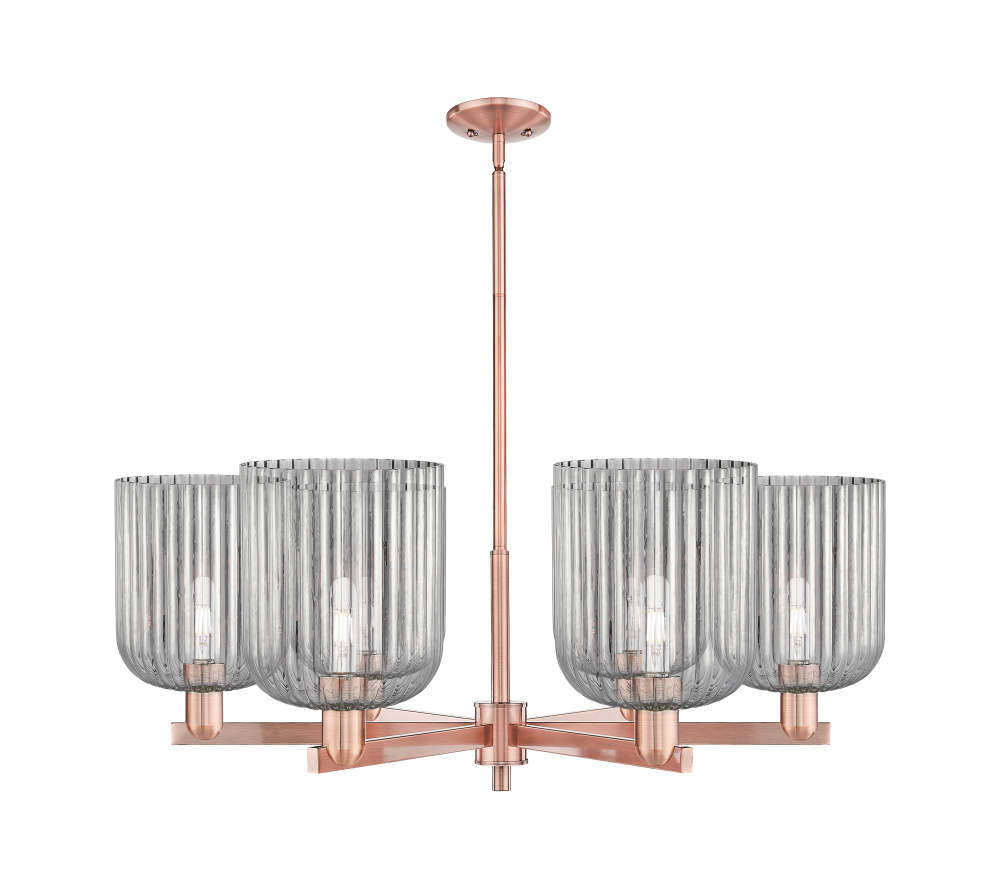 Bridal Veil - 6 Light - 38 inch - Antique Copper - Chandelier