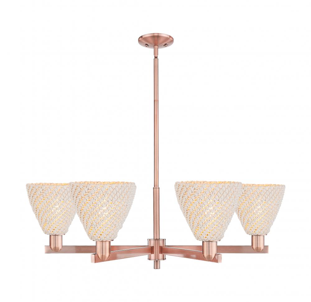 Bristol Natural - 6 Light - 24 inch - Antique Copper - Chandelier