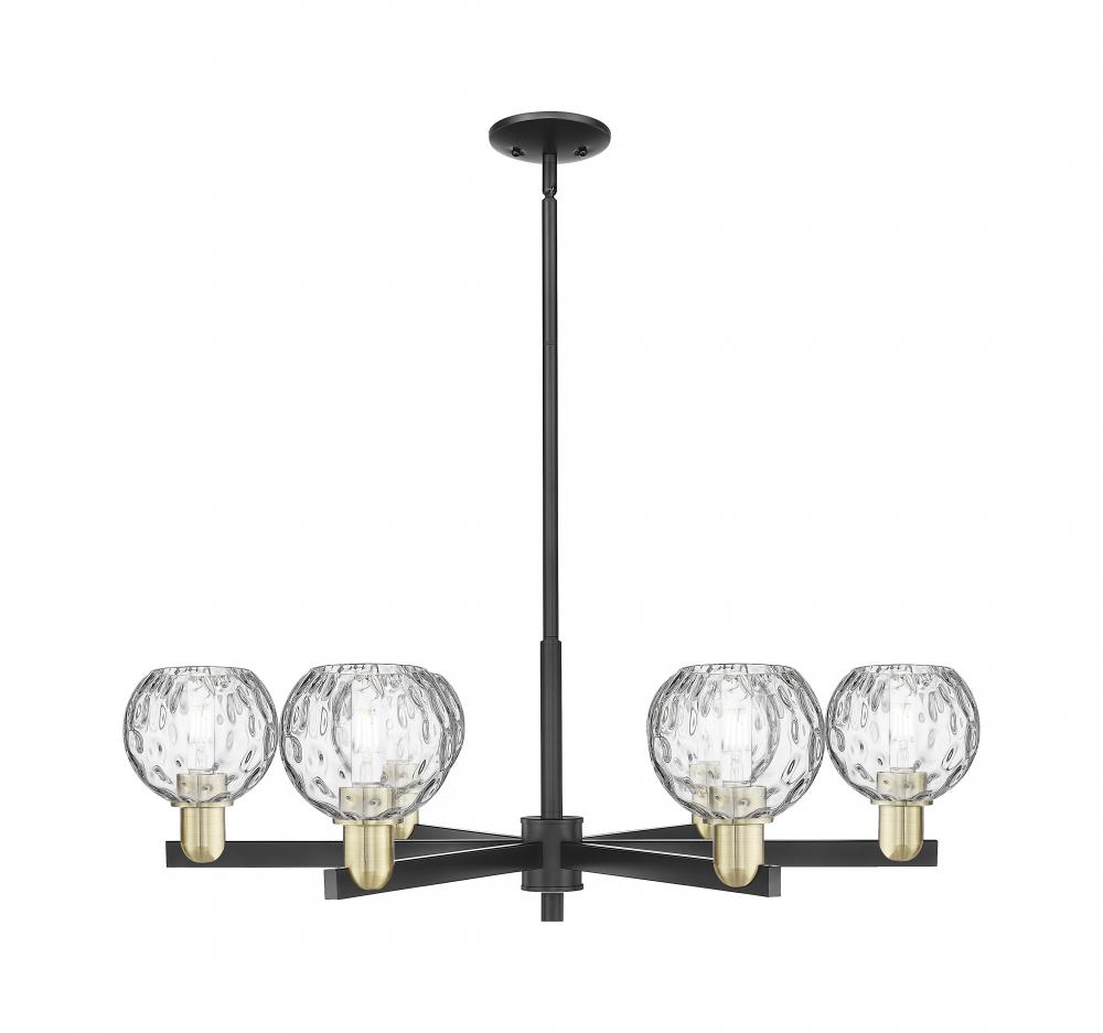 Athens Water Glass - 6 Light - 36 inch - Black Antique Brass - Stem hung - Chandelier