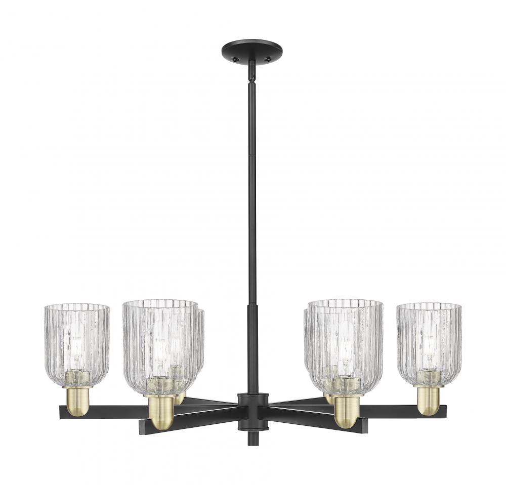 Bridal Veil - 6 Light - 24 inch - Black Antique Brass - Chandelier