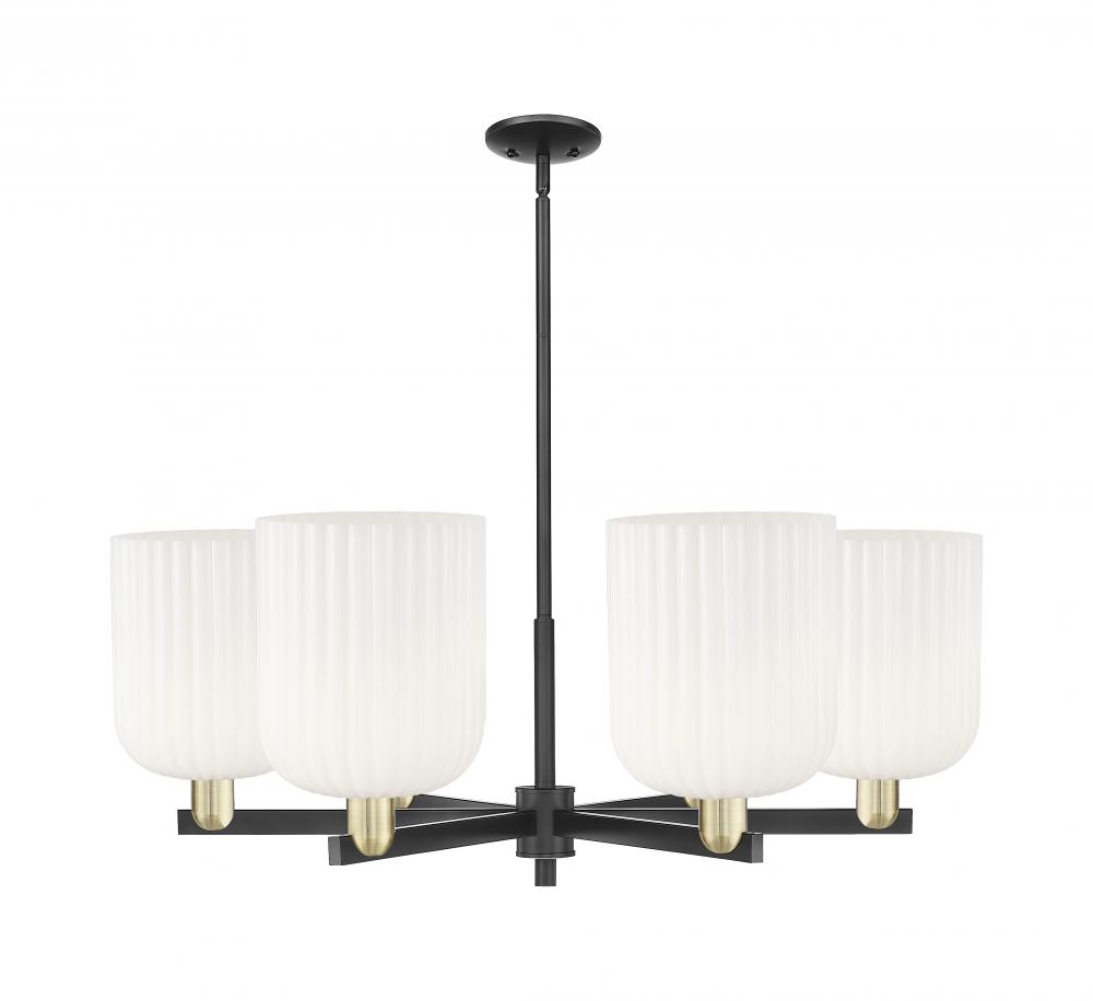 Bridal Veil - 6 Light - 38 inch - Black Antique Brass - Chandelier