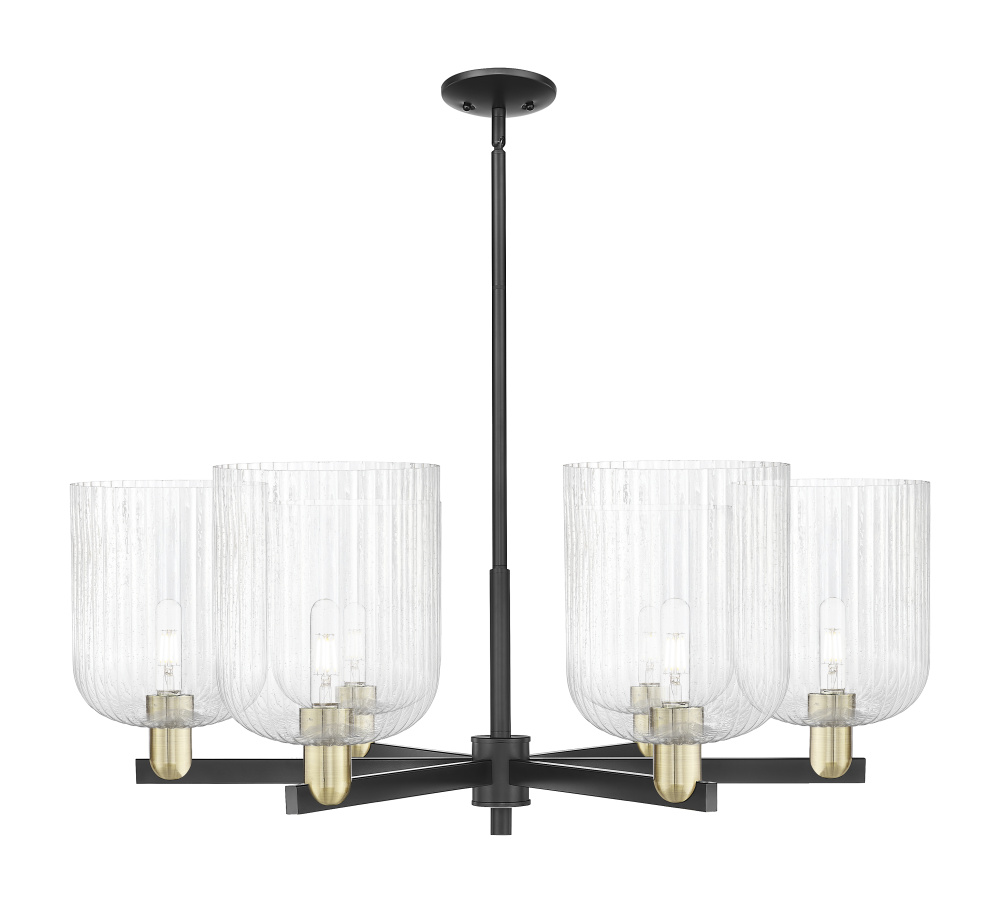 Bridal Veil - 6 Light - 38 inch - Black Antique Brass - Chandelier