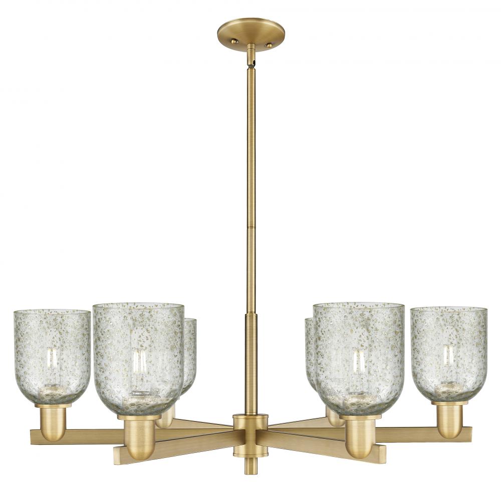 Caledonia - 6 Light - 35 inch - Brushed Brass - Stem hung - Chandelier