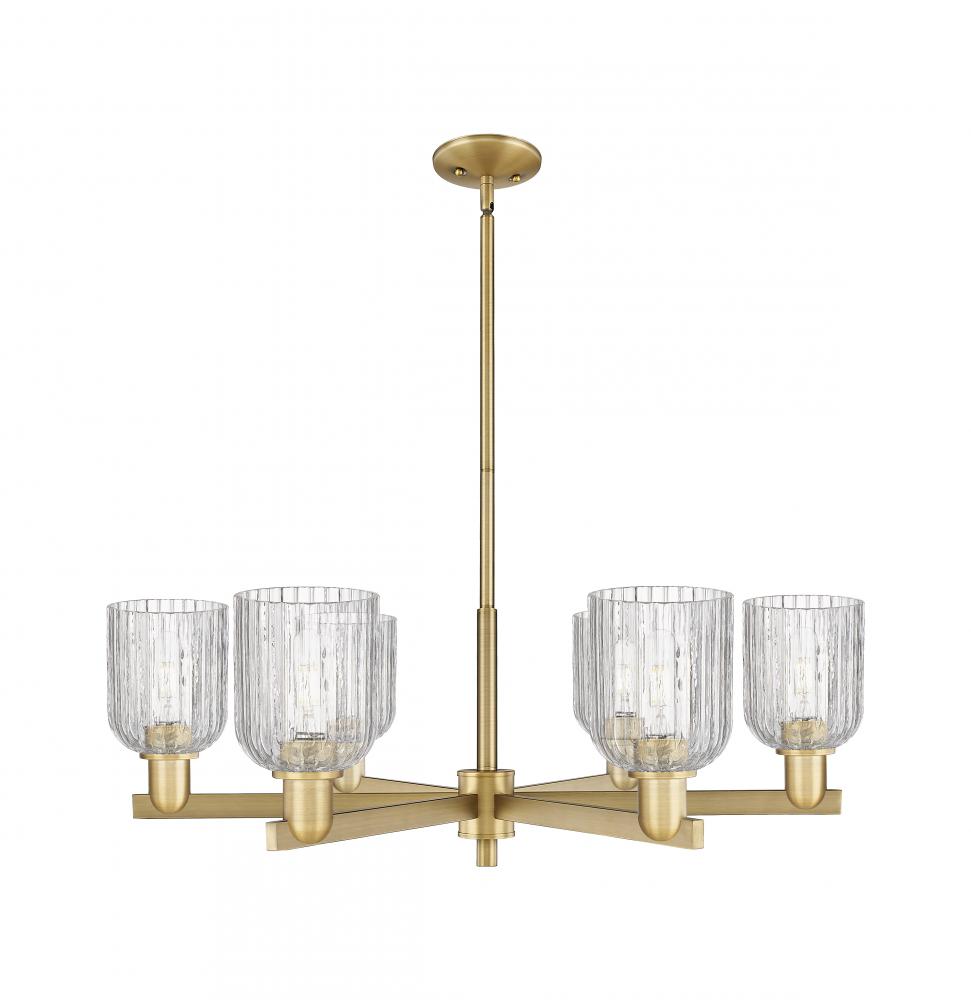 Bridal Veil - 6 Light - 24 inch - Brushed Brass - Chandelier