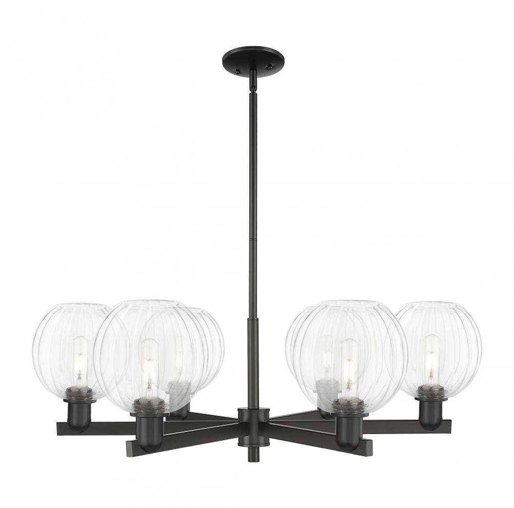 Preston Globe - 6 Light - 24 inch - Matte Black - Chandelier