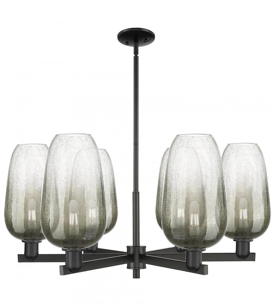 Brookhaven Flute - 6 Light - 24 inch - Matte Black - Chandelier