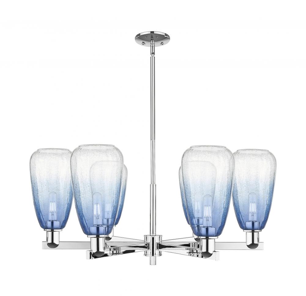 Brookhaven Almond - 6 Light - 24 inch - Polished Chrome - Chandelier