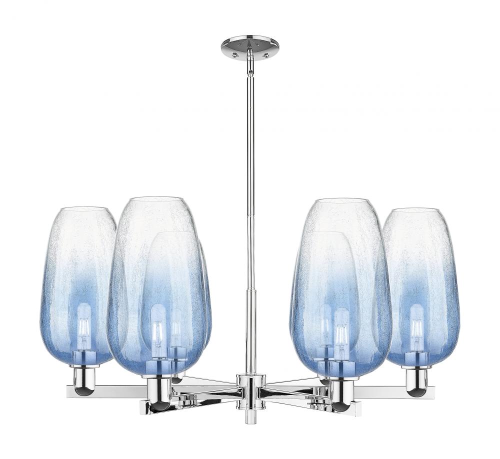 Brookhaven Flute - 6 Light - 24 inch - Polished Chrome - Chandelier