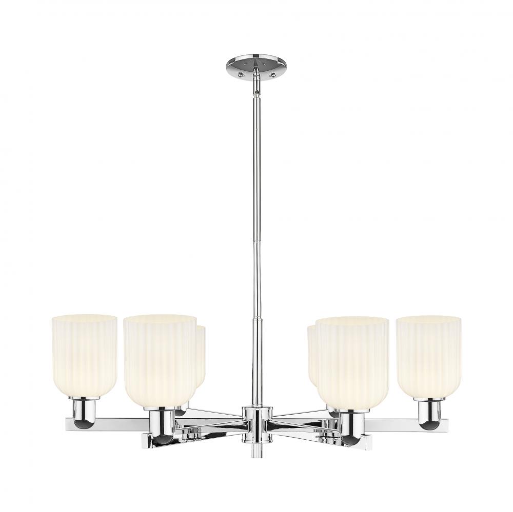 Bridal Veil - 6 Light - 24 inch - Polished Chrome - Chandelier