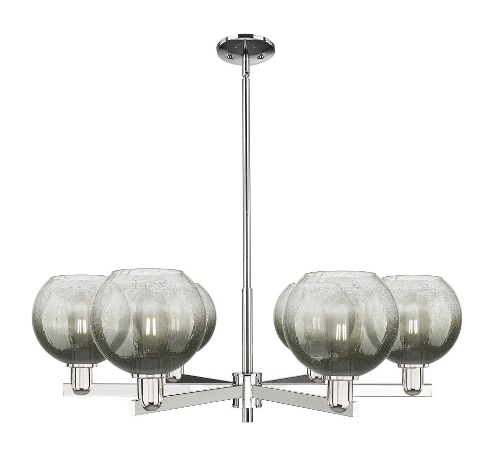 Brookhaven Globe - 6 Light - 24 inch - Polished Nickel - Chandelier