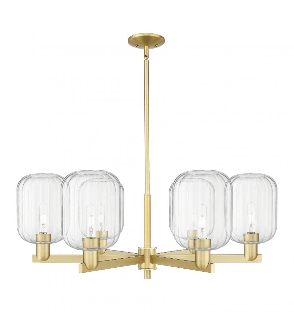 Preston Cylinder - 6 Light - 24 inch - Satin Gold - Chandelier