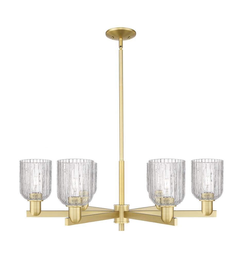 Bridal Veil - 6 Light - 24 inch - Satin Gold - Chandelier