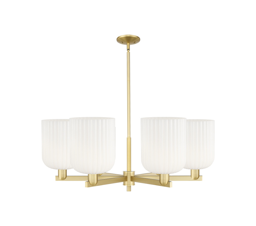 Bridal Veil - 6 Light - 38 inch - Satin Gold - Chandelier