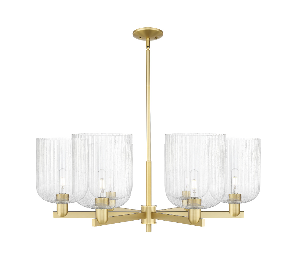 Bridal Veil - 6 Light - 38 inch - Satin Gold - Chandelier