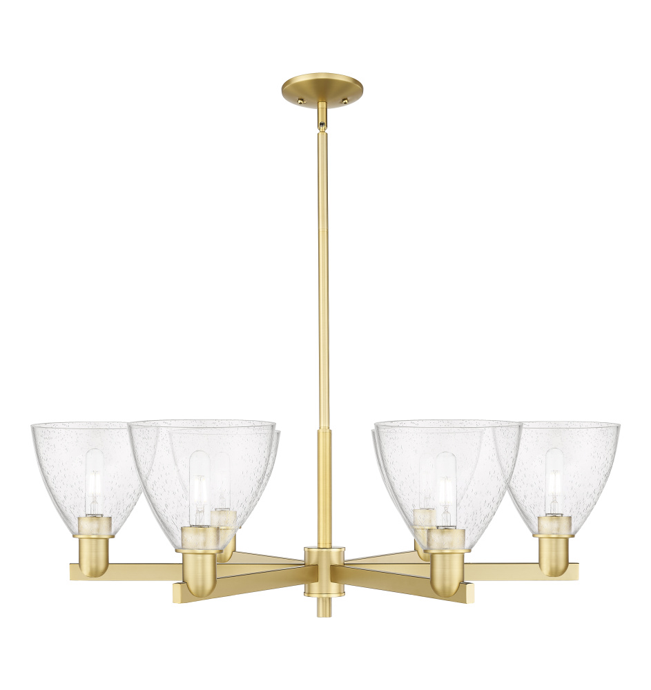 Bristol - 6 Light - 37 inch - Satin Gold - Stem hung - Chandelier