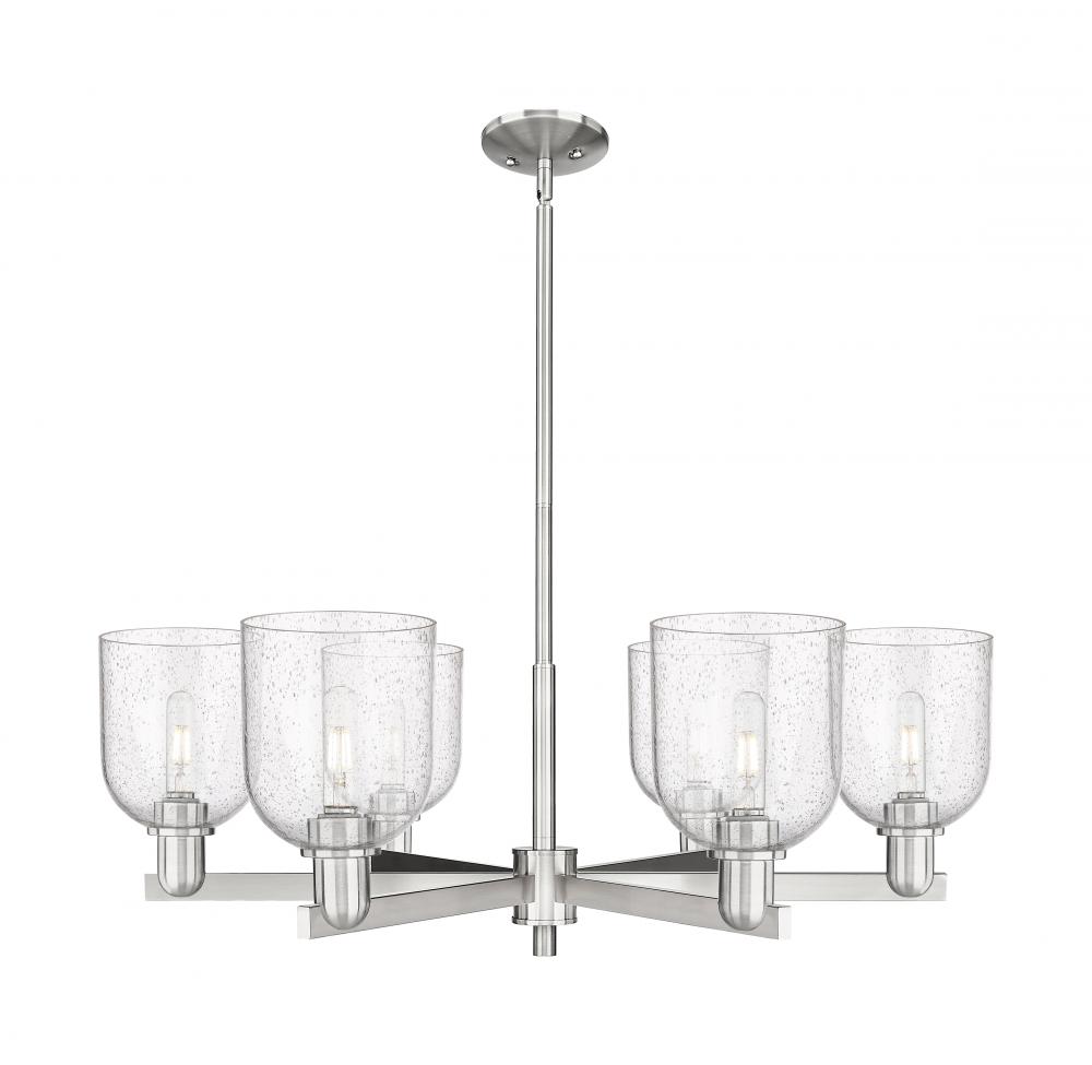 Bella - 6 Light - 35 inch - Satin Nickel - Stem hung - Chandelier
