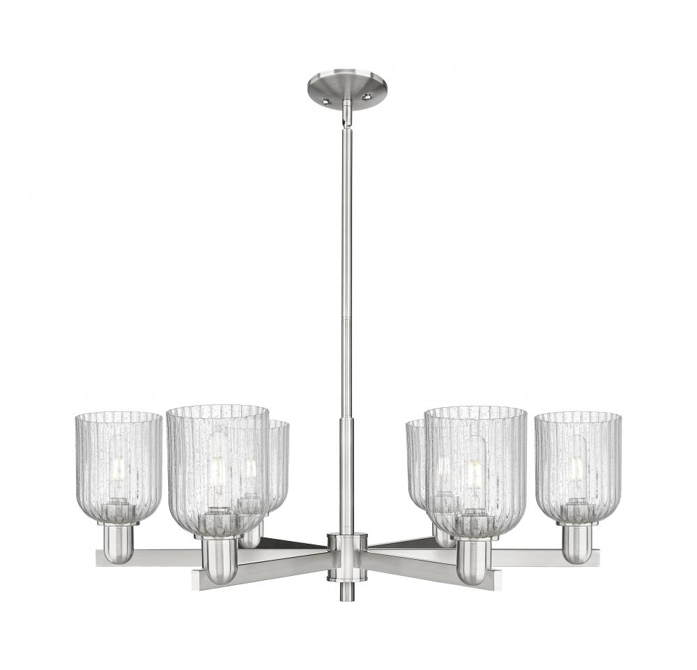 Bridal Veil - 6 Light - 24 inch - Satin Nickel - Chandelier
