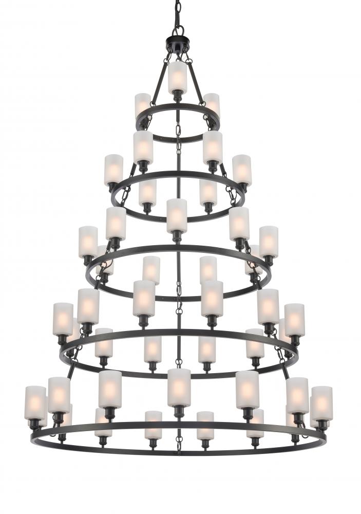 Clymer - 45 Light - 60 inch - Matte Black - Chain Hung - Chandelier