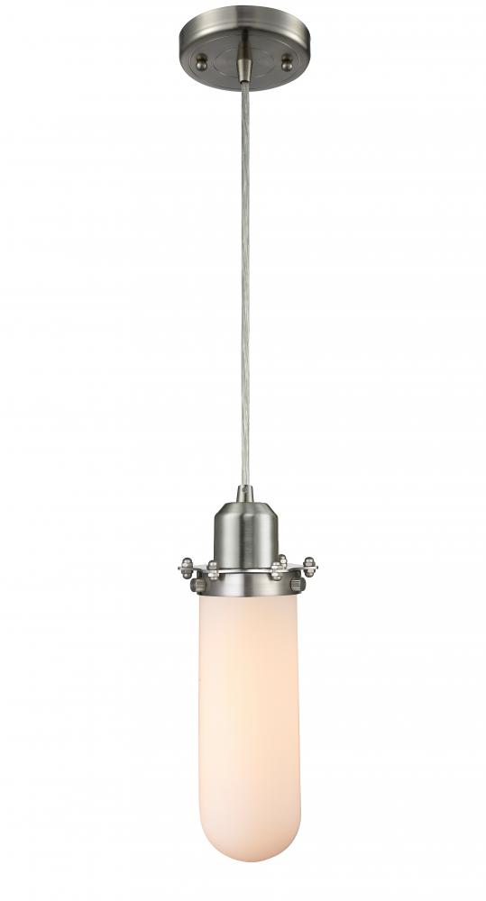 Centri - 1 Light - 5 inch - Brushed Satin Nickel - Cord hung - Mini Pendant