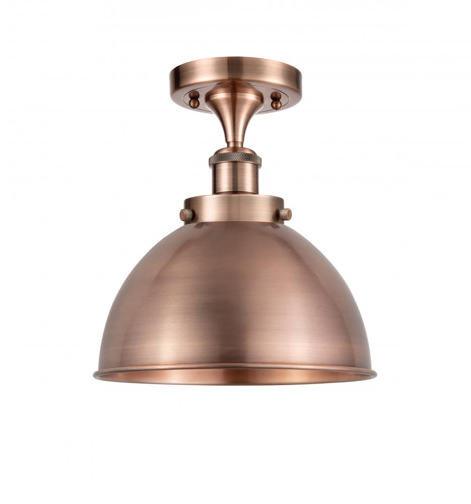 Derby - 1 Light - 10 inch - Antique Copper - Semi-Flush Mount