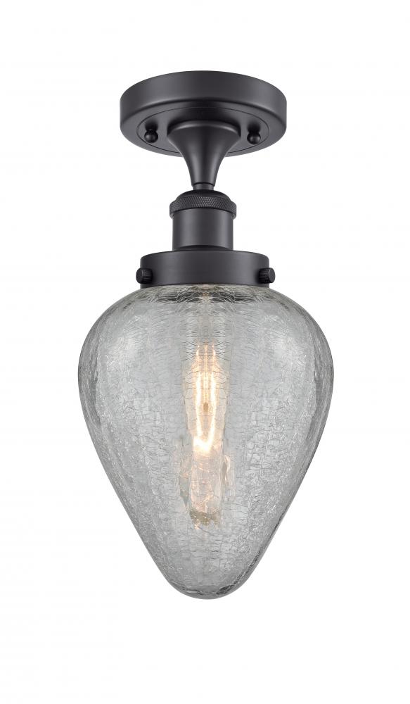 Geneseo - 1 Light - 6 inch - Matte Black - Semi-Flush Mount