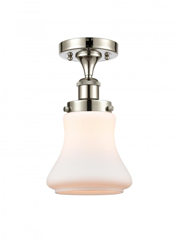 Bellmont - 1 Light - 6 inch - Polished Nickel - Semi-Flush Mount