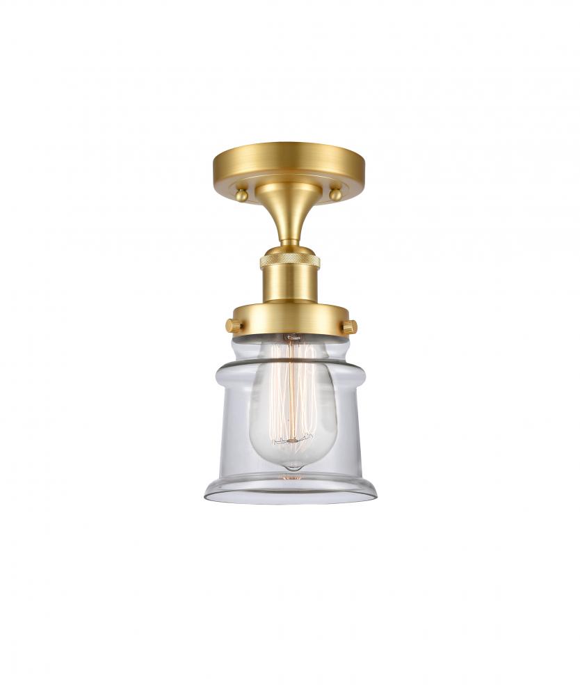 Canton - 1 Light - 6 inch - Satin Gold - Semi-Flush Mount