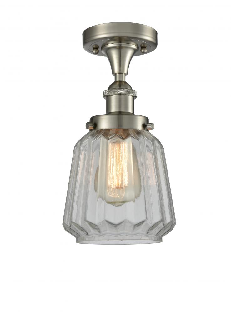 Chatham - 1 Light - 6 inch - Brushed Satin Nickel - Semi-Flush Mount