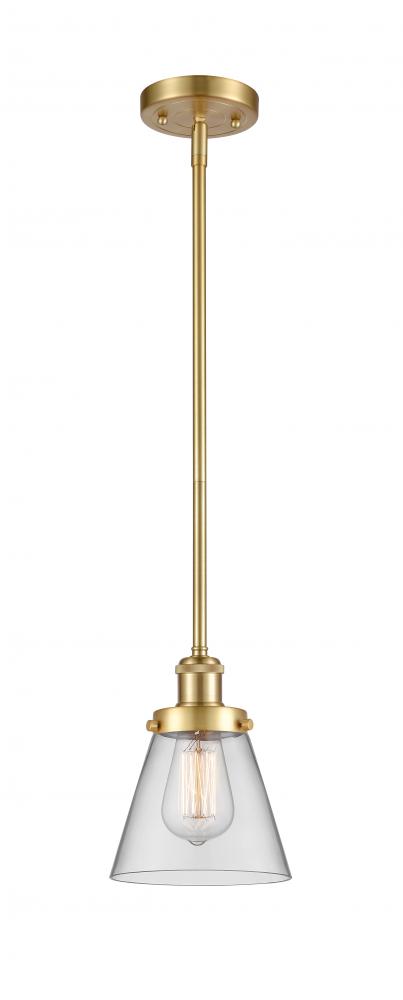 Cone - 1 Light - 6 inch - Satin Gold - Mini Pendant