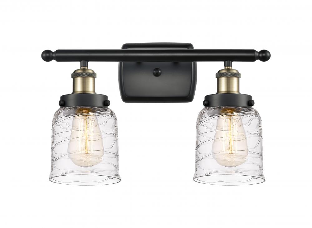 Bell - 2 Light - 16 inch - Black Antique Brass - Bath Vanity Light