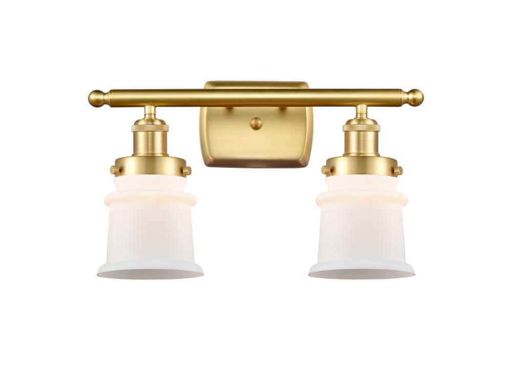 Canton - 2 Light - 16 inch - Satin Gold - Bath Vanity Light